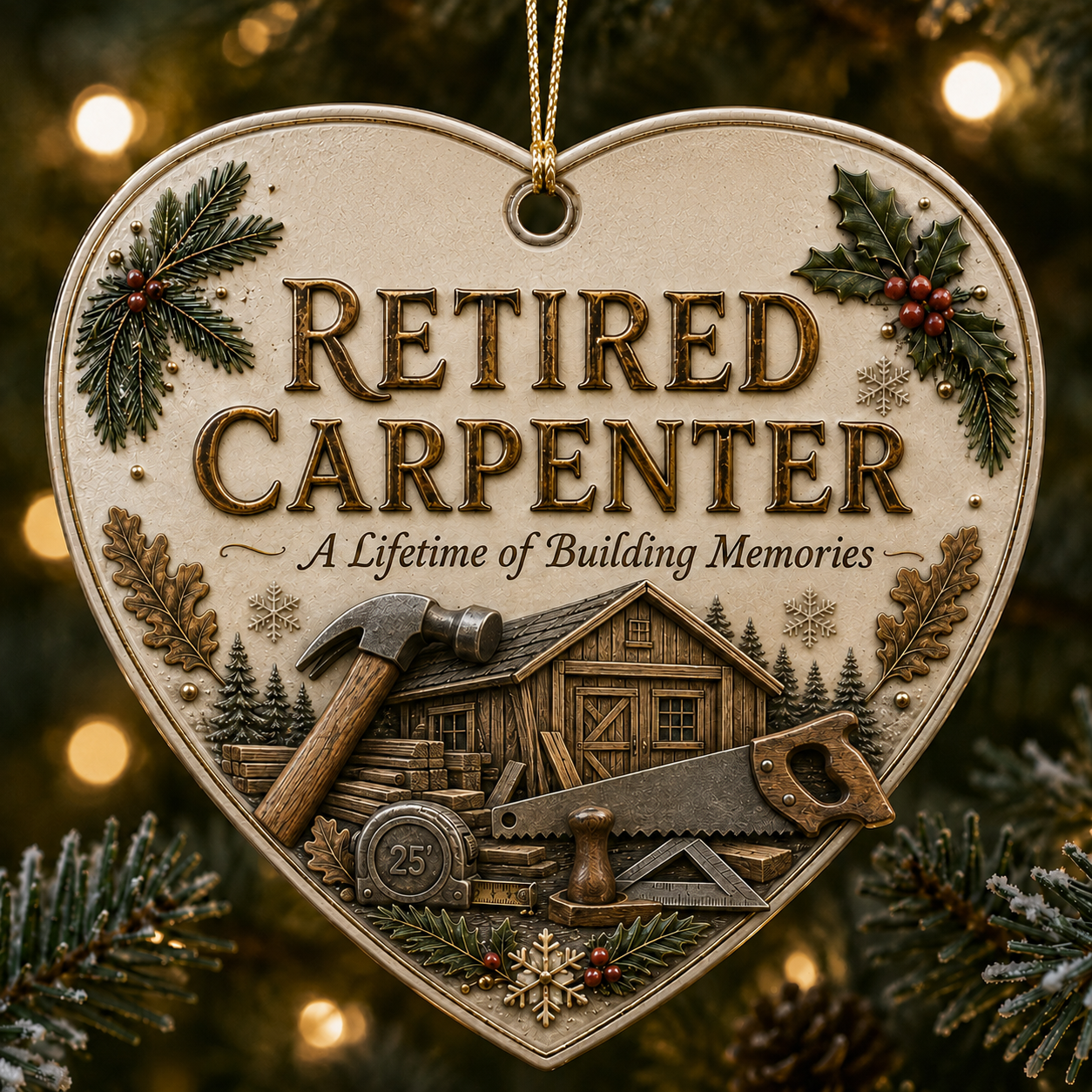 🎄 Retired Men's Careers Christmas Ornament – Honor A Lifetime Of Hard Work ⚒️✨