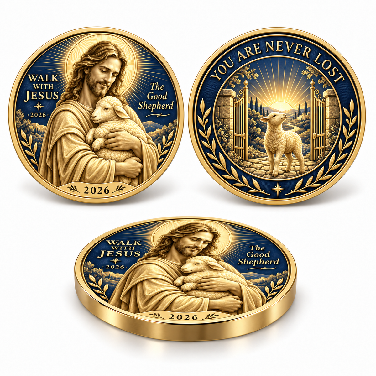 2026 Walk with Jesus Coin Collection – 6 Double-Sided Keepsakes of Faith, Hope & Love