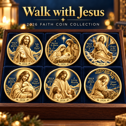 2026 Walk with Jesus Coin Collection – 6 Double-Sided Keepsakes of Faith, Hope & Love