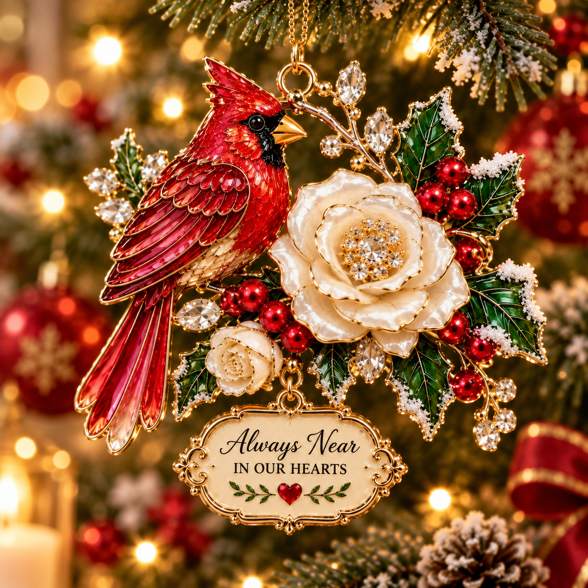 🎅 2026 Christmas Gift 50% Off--Cardinal Christmas Ornament –  Red Bird Holiday Keepsake, Meaningful Memorial Gift for Family & Loved Ones