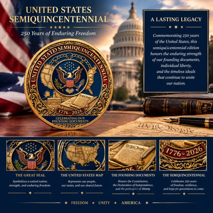 United States 250th Anniversary Commemorative Challenge Coin