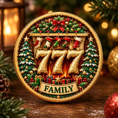 🎄✨ Lucky 777 Christmas Blessing Coin — Holiday Collectible Keepsake 🎁