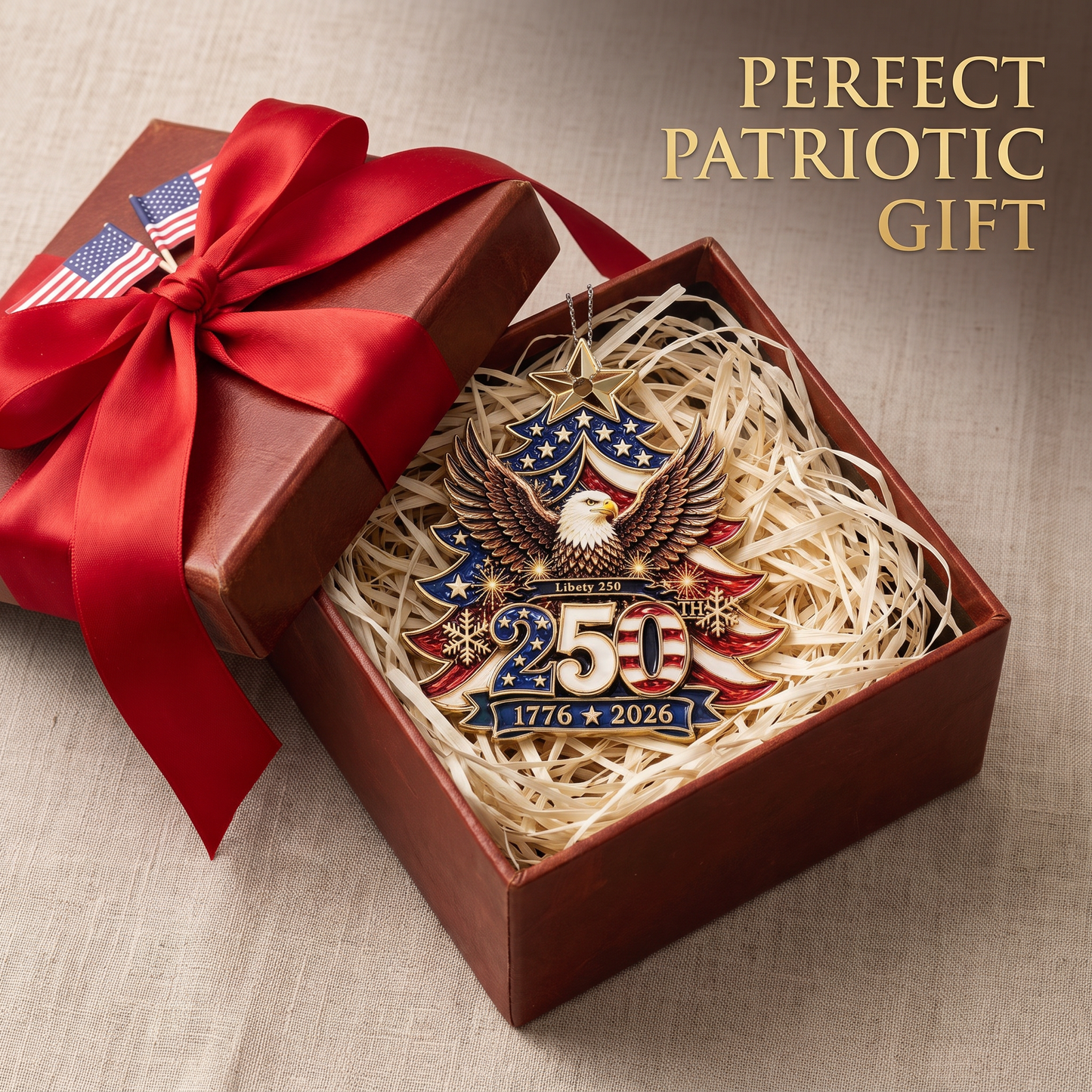 1776–2026 Liberty Eagle Christmas Ornament