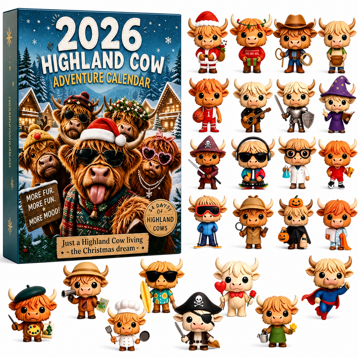 2026 Highland Cow Advent Calendar