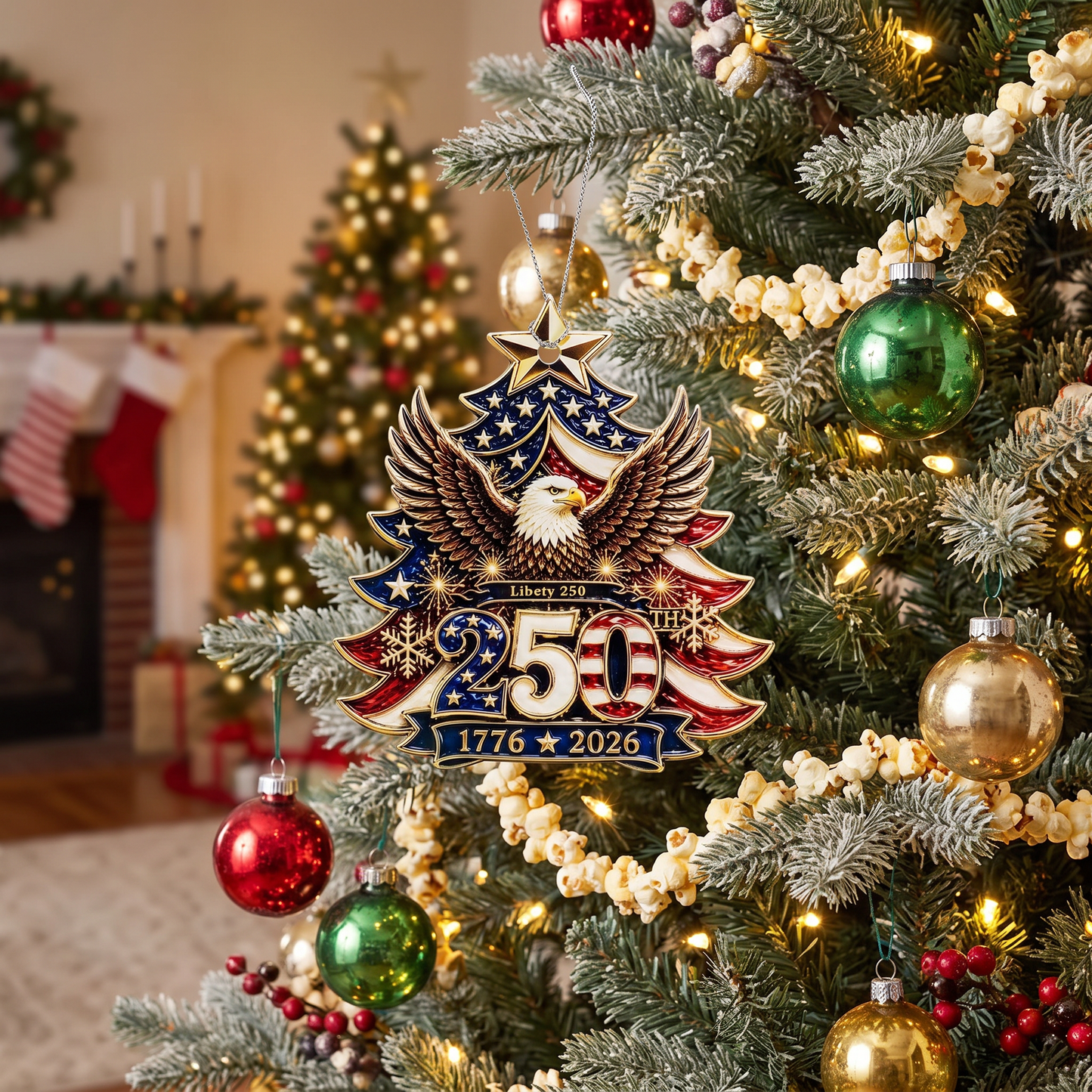 1776–2026 Liberty Eagle Christmas Ornament