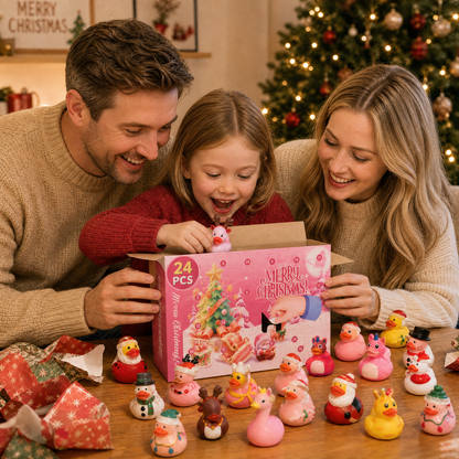 🎅24 Pcs Countdown Christmas Rubber Ducks Advent Calendar