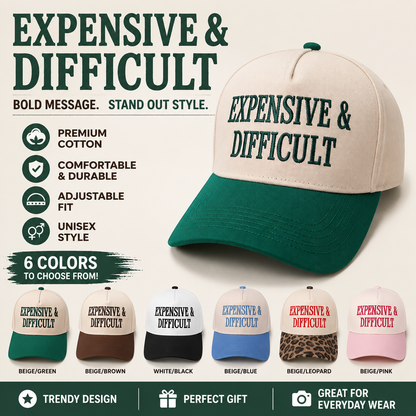 Expensive & Difficult Two-Tone Trucker Hat | Unapologetic Vibe For Girls