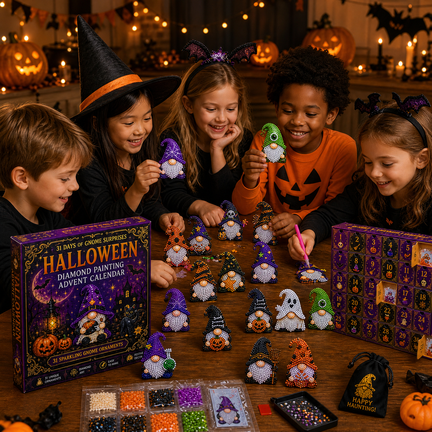 🎃✨ 31 Days of Gnome Surprises Halloween Diamond Painting Advent Calendar