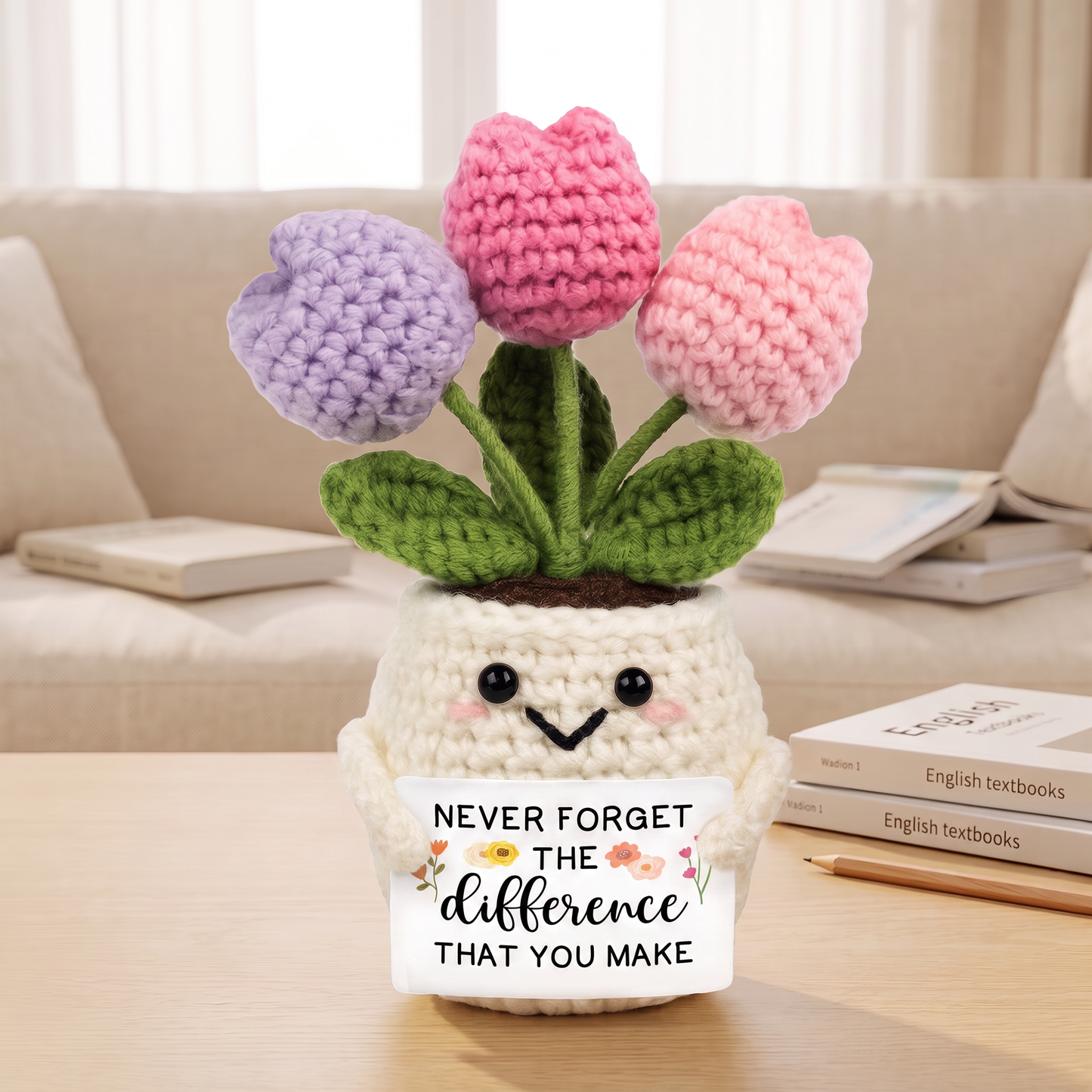 Handmade Crochet Tulip Thank You Gift – Heartfelt Appreciation Keepsake for Teachers, Coworkers, Bosses & Loved Ones