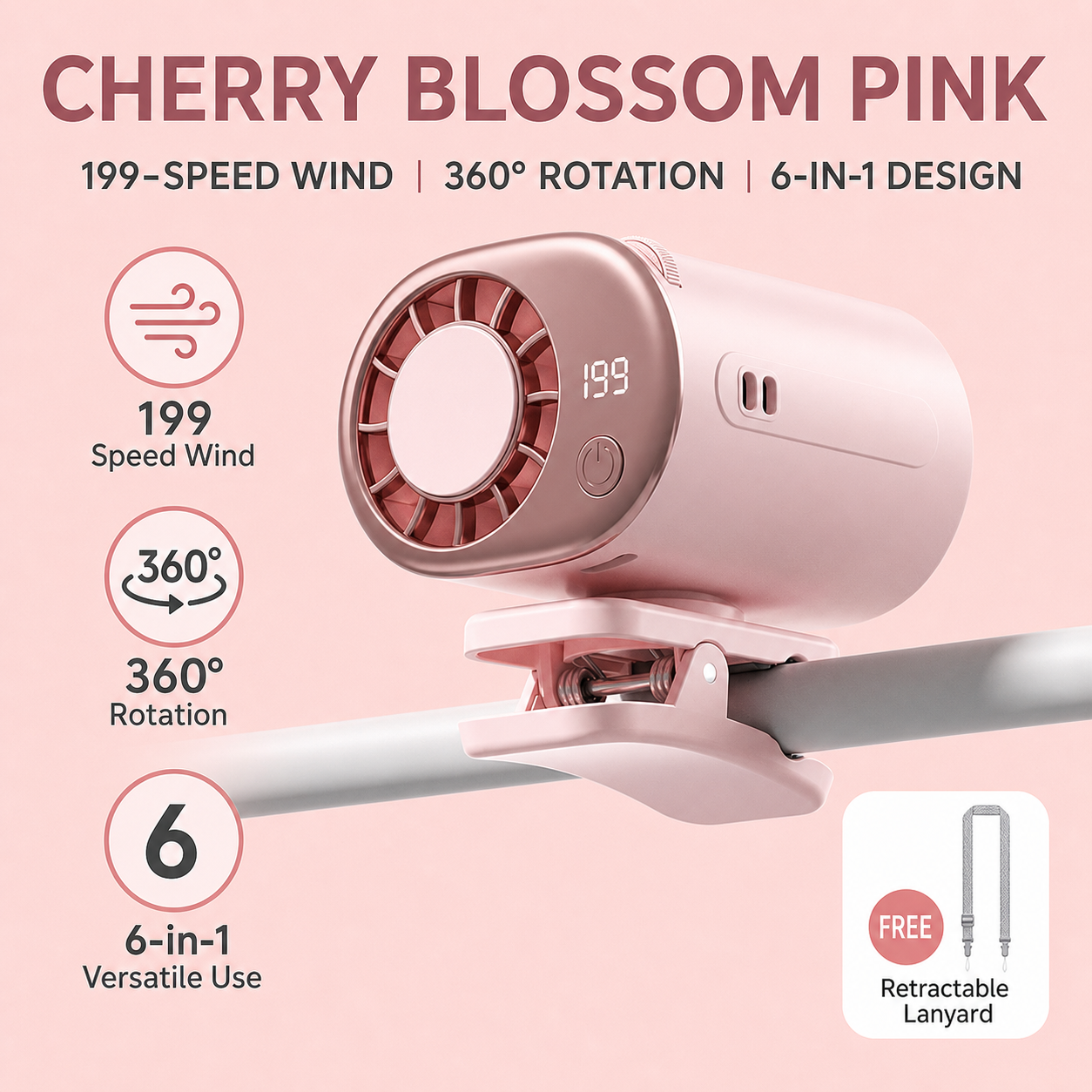 🎁Last Day 50% OFF🔥Portable Clip-On Waist Cooling Fan | Semiconductor Cooling & 199 Speed Levels