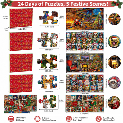 🎅🧩Christmas Advent Calendar Jigsaw Puzzle 1000pcs🧩🎅
