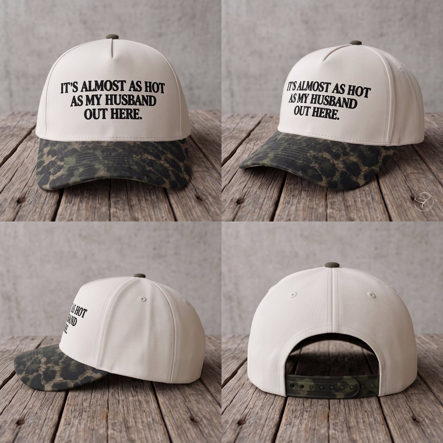 Funny "Almost As Hot As My Husband" Embroidered Hat