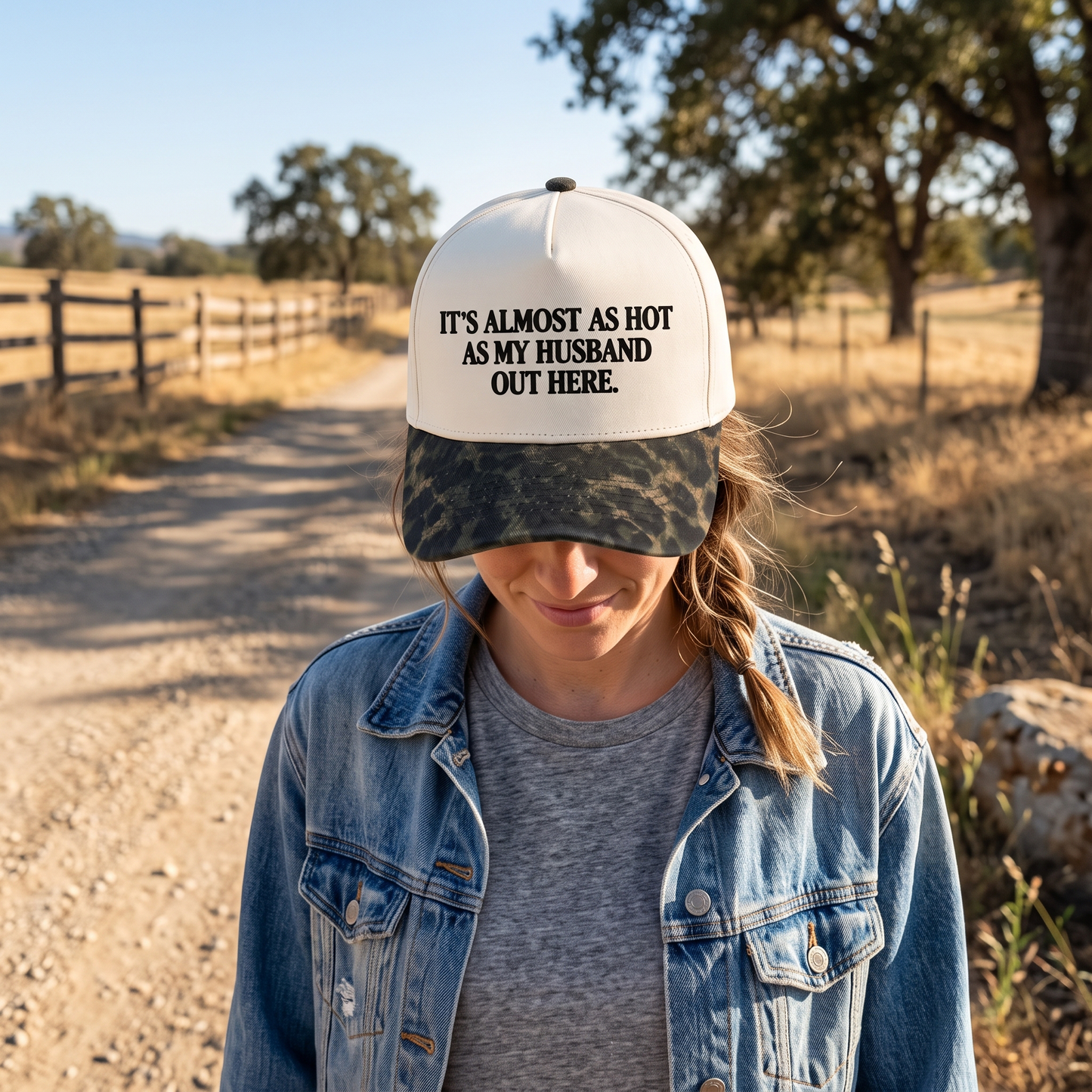 Funny "Almost As Hot As My Husband" Embroidered Hat