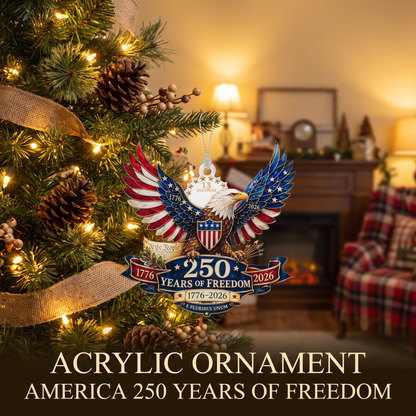 1776–2026 Freedom Eagle Christmas Ornament