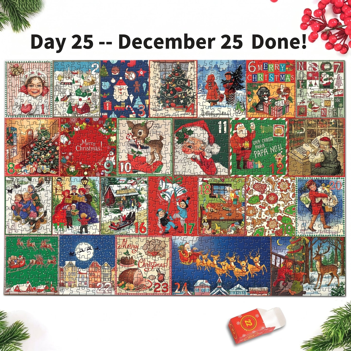 🎅🧩Christmas Advent Calendar Jigsaw Puzzle 1000pcs🧩🎅
