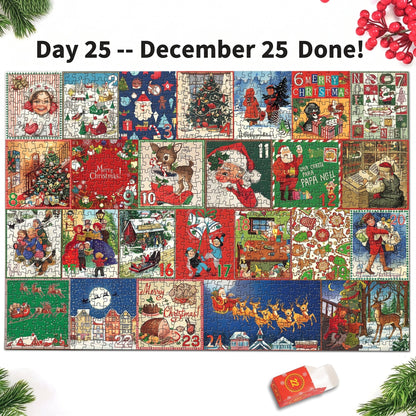 🎅🧩Christmas Advent Calendar Jigsaw Puzzle 1000pcs🧩🎅