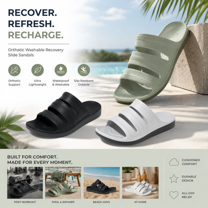 Orthotic Washable Recovery Slide Sandals