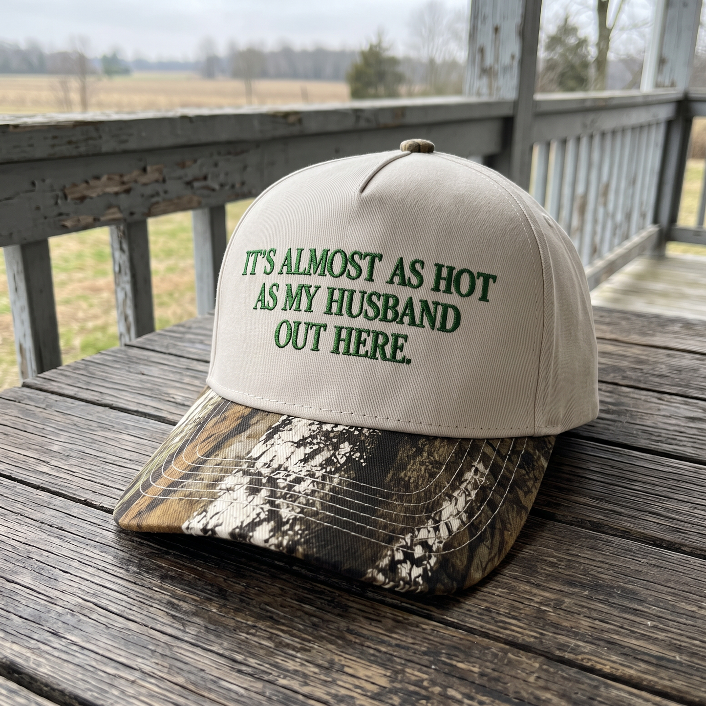 Funny "Almost As Hot As My Husband" Embroidered Hat