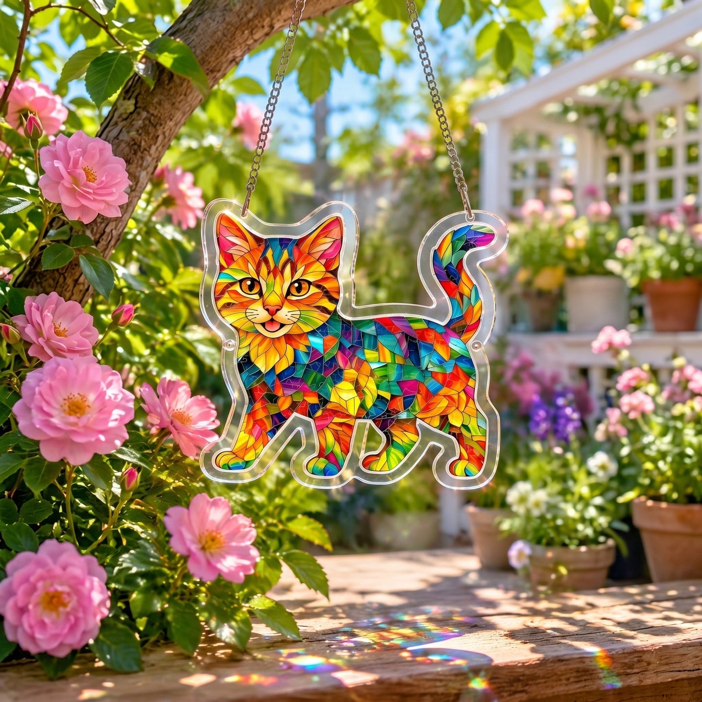 DIY Acrylic Cat Puzzle Suncatcher – Colorful Window Hanging Decor For Cat Lovers
