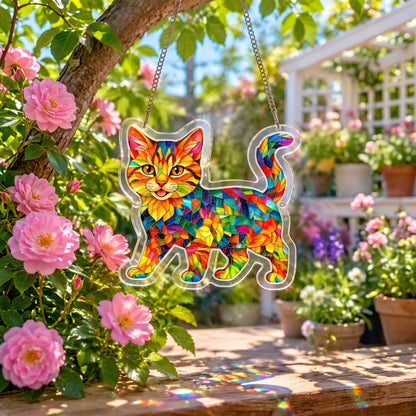 DIY Acrylic Cat Puzzle Suncatcher – Colorful Window Hanging Decor For Cat Lovers