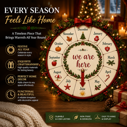 Christmas Countdown Wooden Month Wheel