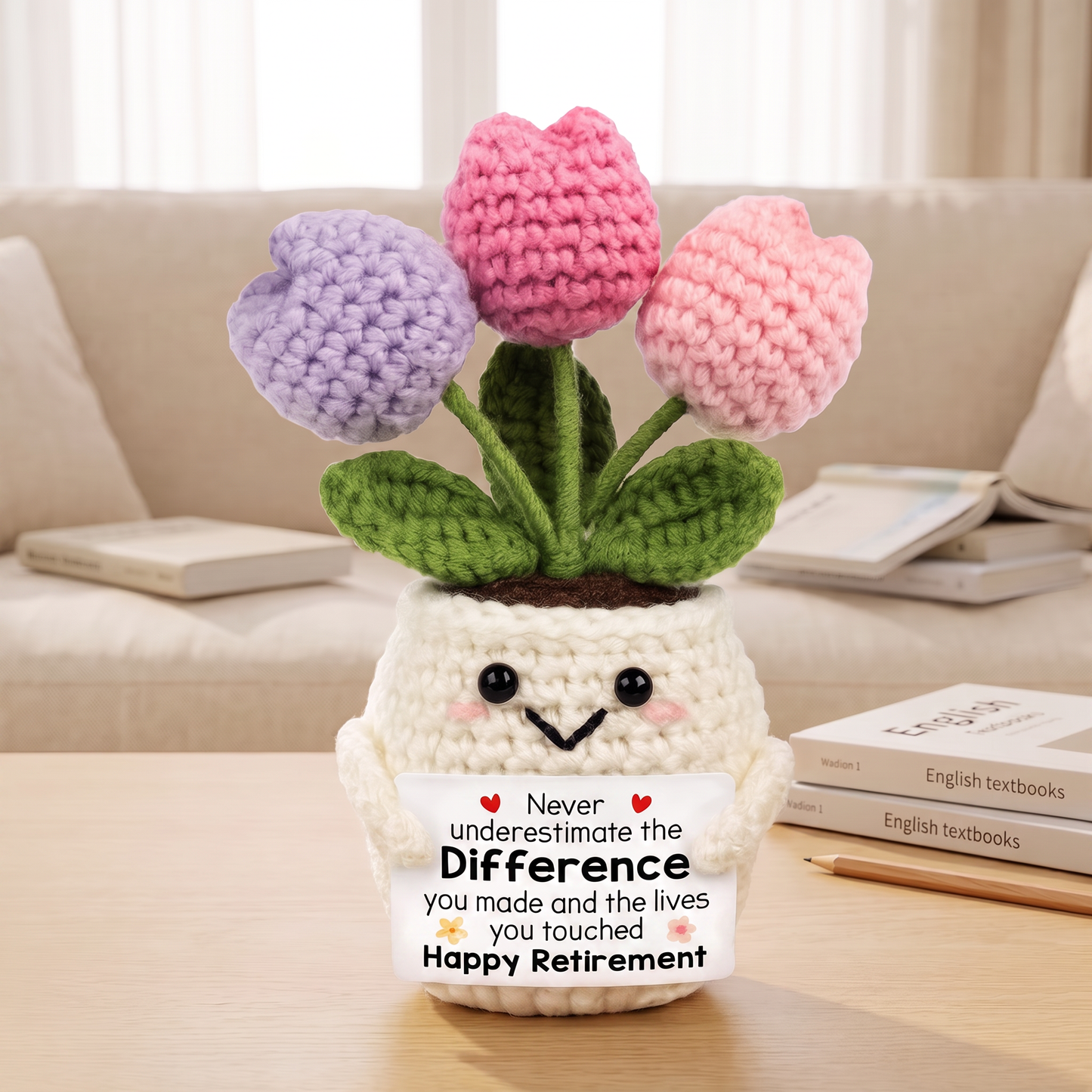 Handmade Crochet Tulip Thank You Gift – Heartfelt Appreciation Keepsake for Teachers, Coworkers, Bosses & Loved Ones