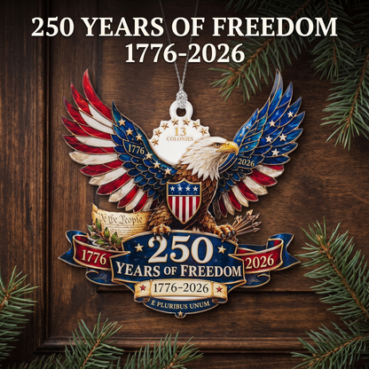 1776–2026 Freedom Eagle Christmas Ornament
