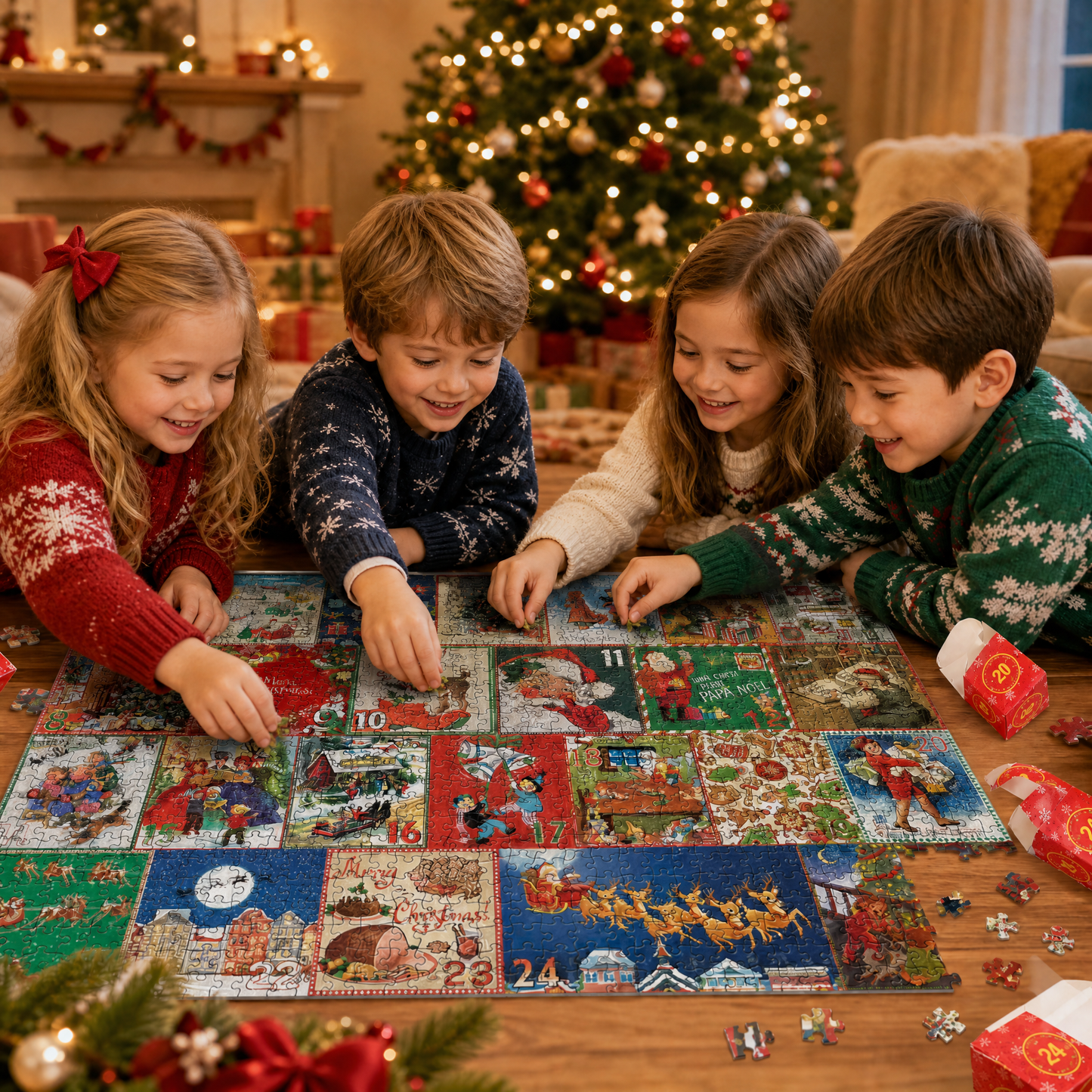🎅🧩Christmas Advent Calendar Jigsaw Puzzle 1000pcs🧩🎅