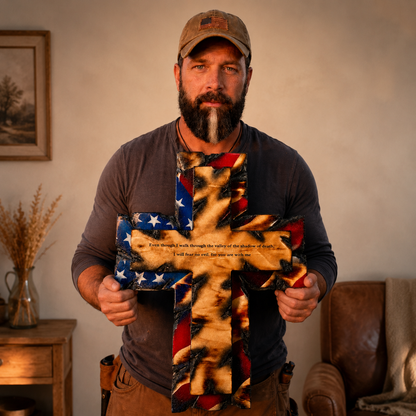 Tattered Flag Cross