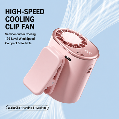 🎁Last Day 50% OFF🔥Portable Clip-On Waist Cooling Fan | Semiconductor Cooling & 199 Speed Levels