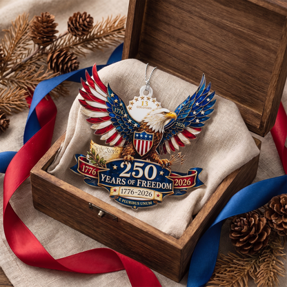 1776–2026 Freedom Eagle Christmas Ornament