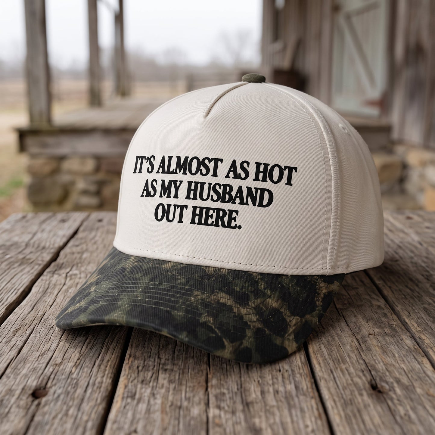 Funny "Almost As Hot As My Husband" Embroidered Hat