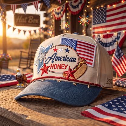 🇺🇸 American Honey Cap – A Retro Hat Made for True American Spirit
