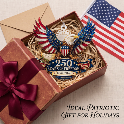1776–2026 Freedom Eagle Christmas Ornament