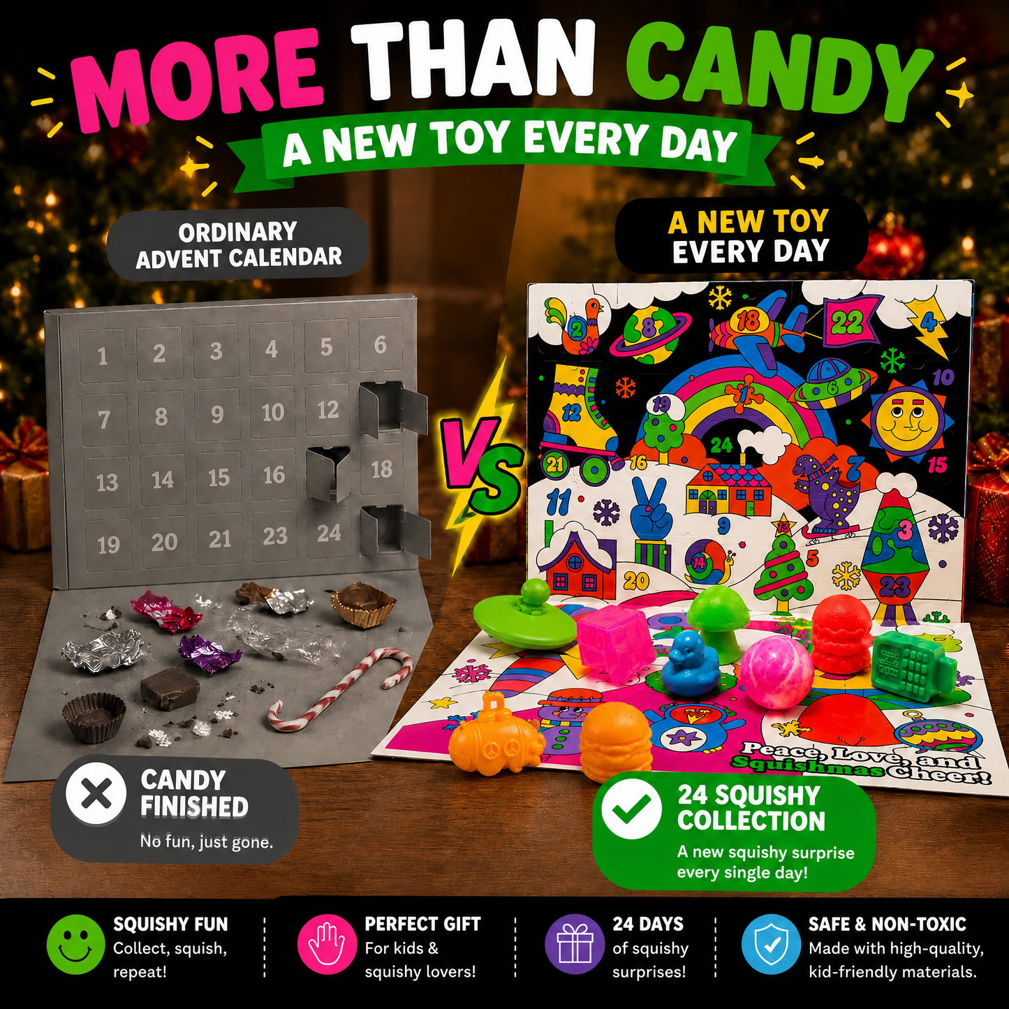 🎄 24-Day Squishy Advent Calendar – A New Surprise Every Day 🎁