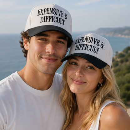 Expensive & Difficult Two-Tone Trucker Hat | Unapologetic Vibe For Girls