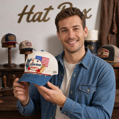 🇺🇸 American Honey Cap – A Retro Hat Made for True American Spirit