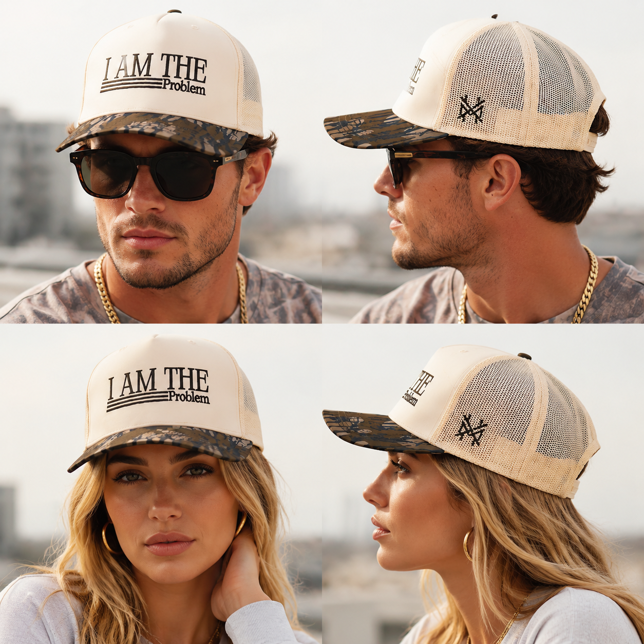I Am The Problem Trucker Hat – Funny Mesh Snapback Cap for Men & Women